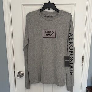 Aeropostale Heather Gray Long Sleeve Tee